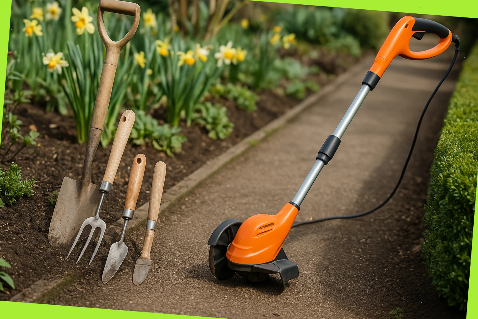 Edger and hand tools for borders